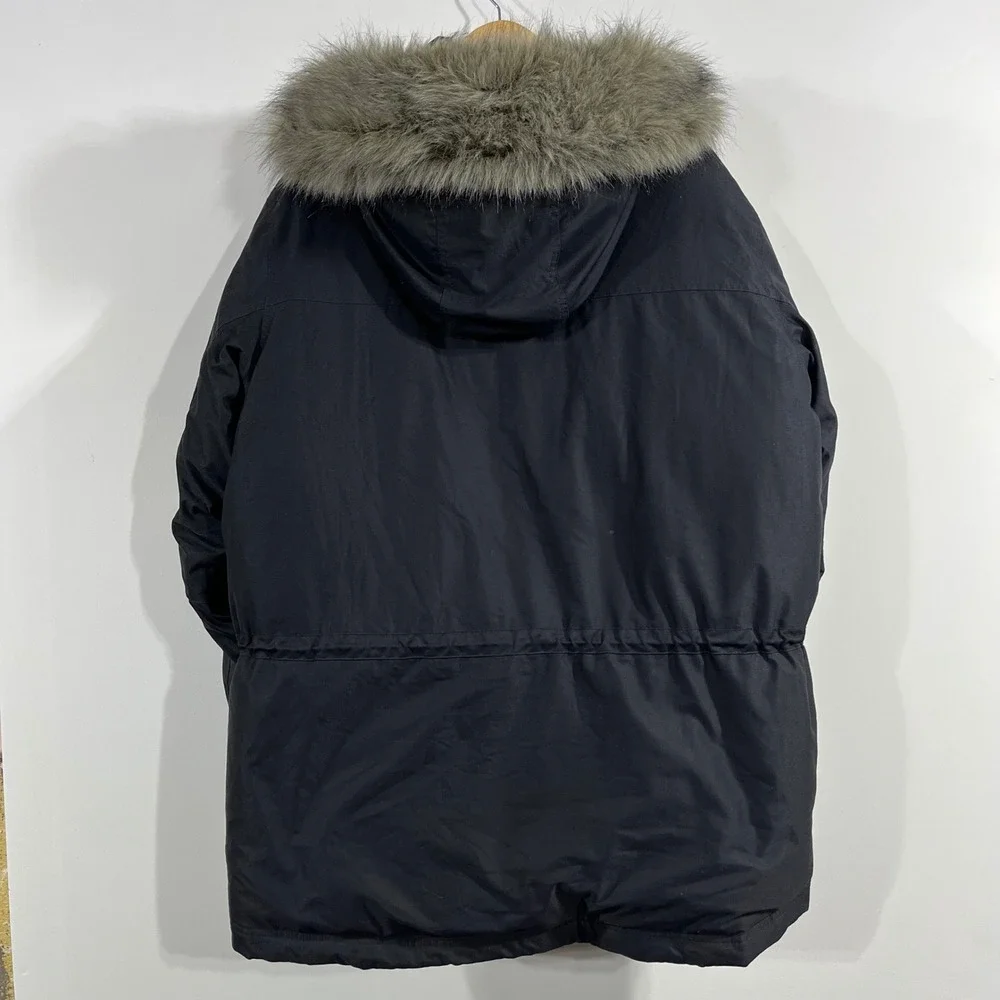 LL Bean Baxter State Parka Mens Large Goose Down Faux Fur Hood Jacket Outdoors